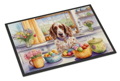NEW Decorating Easter English Setter Doormat Front Door Mat Indoor Outdoor Rugs for Entryway, Non Slip Washable Low Pile, 18H X 27W