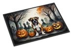 Boxer Spooky Halloween Doormat Front Door Mat Indoor Outdoor Rugs for Entryway, Non Slip Washable Low Pile, 24H X 36W
