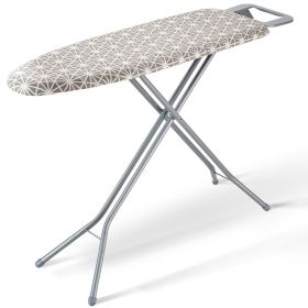 Ironing Board with Large 51 x 13 Ironing Surface, Thickened 4 Layers Iron Board with Heat Resistant Cover and 100% Cotton Cover