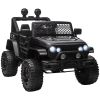 12V Kids Ride On Truck with Parent Remote Control, Electric Battery Powered Toy Car with Spring Suspension, Adjustable Speed, LED Lights and Horn