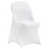 VEVOR White Stretch Spandex Chair Covers - 30 PCS, Folding Kitchen Chairs Cover, Universal Washable Slipcovers Protector, Removable Chair Seat Covers