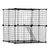 Large 2-tier Cat Cage 28 x 28 x 28" Metal Wire Playpen Catio with Ladder