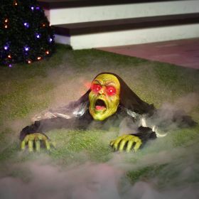 Halloween Decoration: Outdoor Zombie Groundbreaker with Sound and Flashing Eyes.
