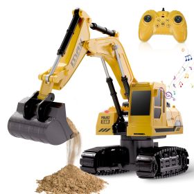 Model A 1: 2410-pass alloy excavator remote control vehicle (yellow)