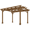 Barbecue and cooking pergola