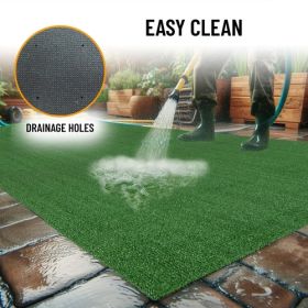 5ft x 10ft Premium Artificial Turf Mat with Drainage Holes. Thick Fake Grass with Rubber Backing, Ideal for Indoor/Outdoor Pet Areas, Garden, Lawn
