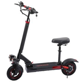 WHOSU 800W Electric Scooter for Adults - 25 MPH, 30 Mile Range, 10" Off-Road Tires, Foldable E-Scooter w/Dual Brakes & LED Lights