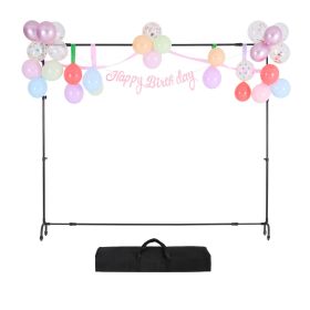 Backdrop Stand with Wheels, 7 x 10 ft Adjustable Photo Backdrop Stand Kit, Moveable Background Backdrop Stand, Heavy Duty Projector Screen Stand