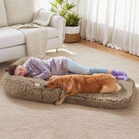 71"x43"x12" Human Sized Dog Beds for Large Dogs & Humans: Foldable