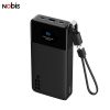 Nobis 222W Power Bank Portable Charger, 25000mAh Quick Powerbank with TFT Display & APP Control & Detachable Lanyard Type-C Cable