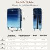 Luggage Set of 3, 20-inch with USB Port, Airline Certified Carry-on Luggage , ABS+PC Hard Shell Luggage with Spinner Wheels, Gradient Blue