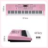 [Do Not Sell on Amazon]GEP-110 61 Key Lighting Keyboard with Piano Stand, Piano Bench, Built In Speakers, Headphone, Microphone, Music Rest