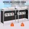 VEVOR Extra Long Folding Portable Bar Table - Tradeshow Podium Table for Indoor, Outdoor, Party, Picnic, Exhibition, Includes Carrying Case