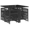 Garden Dining Set Black