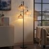 Boho Rattan Floor Lamp - Standing Lamps for Living Room  Dimmable Floor Lamp with Cage Shade