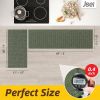 Kitchen Rugs and Mats, 2PCS Non-Slip Kitchen Mats for Floor, Machine Washable Absorbent and Stain Resistant Kitchen Runner