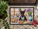 NEW Decorating Easter Manchester Terrier Doormat Front Door Mat Indoor Outdoor Rugs for Entryway, Non Slip Washable Low Pile, 18H X 27W