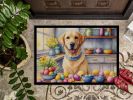 NEW Decorating Easter Yellow Labrador Retriever Doormat Front Door Mat Indoor Outdoor Rugs for Entryway, Non Slip Washable Low Pile, 18H X 27W