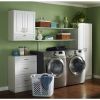 2 Bushel Lamper Plastic Laundry Basket with Silver Handles, White, 2 Pack