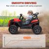 Qaba 2 Seater Electric Car for Kids, 24V Battery Powered Ride on Car with Remote Control, 3 Speed, Slow Start, LED Lights, Music, Horn