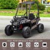 Aosom 12V Kids UTV, Battery Powered Electric Ride on Car with Music, Lights, MP3/USB, Suspension System & Remote Control