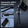 Nobis 222W Power Bank Portable Charger, 25000mAh Quick Powerbank with TFT Display & APP Control & Detachable Lanyard Type-C Cable