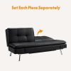 Folding Futon Sofa Bed for Living Room-Dark Brown
