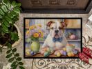 NEW Decorating Easter American Bulldog Doormat Front Door Mat Indoor Outdoor Rugs for Entryway, Non Slip Washable Low Pile, 18H X 27W