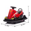 12V Kids Ride On Motor Bumper Car,integrating system,Rotate 360 degrees in place,Collision triggers sound effects and lights