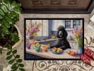 NEW Decorating Easter Black Poodle Doormat Front Door Mat Indoor Outdoor Rugs for Entryway, Non Slip Washable Low Pile, 18H X 27W