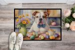 NEW Decorating Easter American Bulldog Doormat Front Door Mat Indoor Outdoor Rugs for Entryway, Non Slip Washable Low Pile, 18H X 27W
