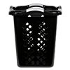 2 Bushel Lamper Plastic Laundry Basket with Silver Handles, Black, 2 Pack