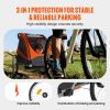 VEVOR Bike Trailer for Toddlers, Kids, Double Seat, 100 lbs Load, 2-In-1 Canopy Carrier Converts to Stroller