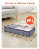 VEVOR Under Bed Storage with Clear Lids, 39.2 x 19.7 x 7.1 Inch, 90L Large Underbed Clothes Storage Containers