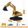 Model A 1: 2410-pass alloy excavator remote control vehicle (yellow)