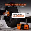 Electric Car Jack, 5 Ton/11023 LBS Hydraulic Jack with Electric Impact Wrench, Portable Car Lift with Built-in Inflatable Pump