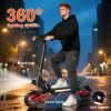 Fast 48V, 18Ah, 1600W Electric Scooter for Adult: 30miles Range with a Max Speed of 28mph & 10'' Off-road Tires: Foldable