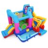 Kids Inflatable Castle,Excavator-Themed Inflatable Bounce House, Multi-Play Features with Slide, Ball Pit & Blower (Multi-color)