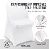 VEVOR White Stretch Spandex Chair Covers - 30 PCS, Folding Kitchen Chairs Cover, Universal Washable Slipcovers Protector, Removable Chair Seat Covers