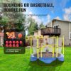 VEVOR 5FT Trampoline for Kids, 60" Indoor Outdoor Trampoline with Safety Enclosure Net, Basketball Hoop and Ocean Balls