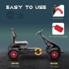 Aosom Kids Pedal Go Kart Ride-on Toy with Ergonomic Comfort, Pedal Car with Tough, Wear-Resistant Tread