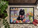 NEW Decorating Easter Pomeranian Doormat Front Door Mat Indoor Outdoor Rugs for Entryway, Non Slip Washable Low Pile, 18H X 27W