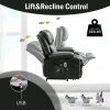 Power Electric massage lift lounge chair, suitable for the elderly, with heating and vibration functions,Fleece leather with USB