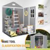 Campcraft 6*5ft resin storage shed, high quality pp material, strong structure, waterproof, rust and UV proof, large storage space