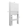 Over-The-Toilet Storage Cabinet with 2 Doors, Home Space-Saving Toilet Rack, Farmhouse Style for Bathroom, Restroom, Laundry