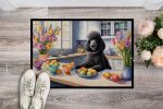 NEW Decorating Easter Black Poodle Doormat Front Door Mat Indoor Outdoor Rugs for Entryway, Non Slip Washable Low Pile, 18H X 27W