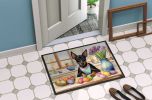 NEW Decorating Easter Manchester Terrier Doormat Front Door Mat Indoor Outdoor Rugs for Entryway, Non Slip Washable Low Pile, 18H X 27W