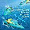 4DRC S5 Blue remote control boat for swimming pools and lakes, 2.4GHz 20+ MPH racing boat, rechargeable battery, low battery alarm