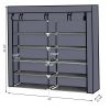 7-Tier Shoe Rack with Dustproof Cover, Holds up to 36 Pairs, Non-Woven Fabric Portable Shoe Storage Organizer Cabinet for Entryway, Closet, Hallway