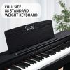 GDP-105 88 Keys Standard Full Weighted Keyboards Digital Piano with Furniture Stand, Power Adapter, Triple Pedals, Headphone